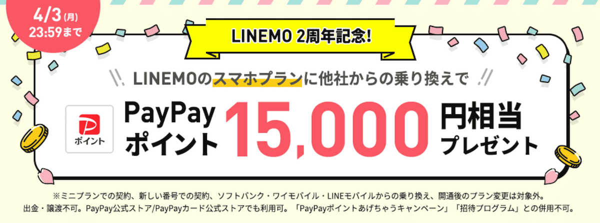 LINEMOのフィーバータイムの詳細