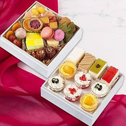 【12月30日お届け】蔵王福膳 おせち 2025 スイーツおせち 2段重 予約【Fleur】 6寸 全25品 2人前 3人前 冷凍