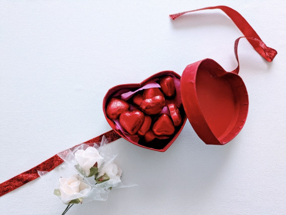 義理チョコ　ハート