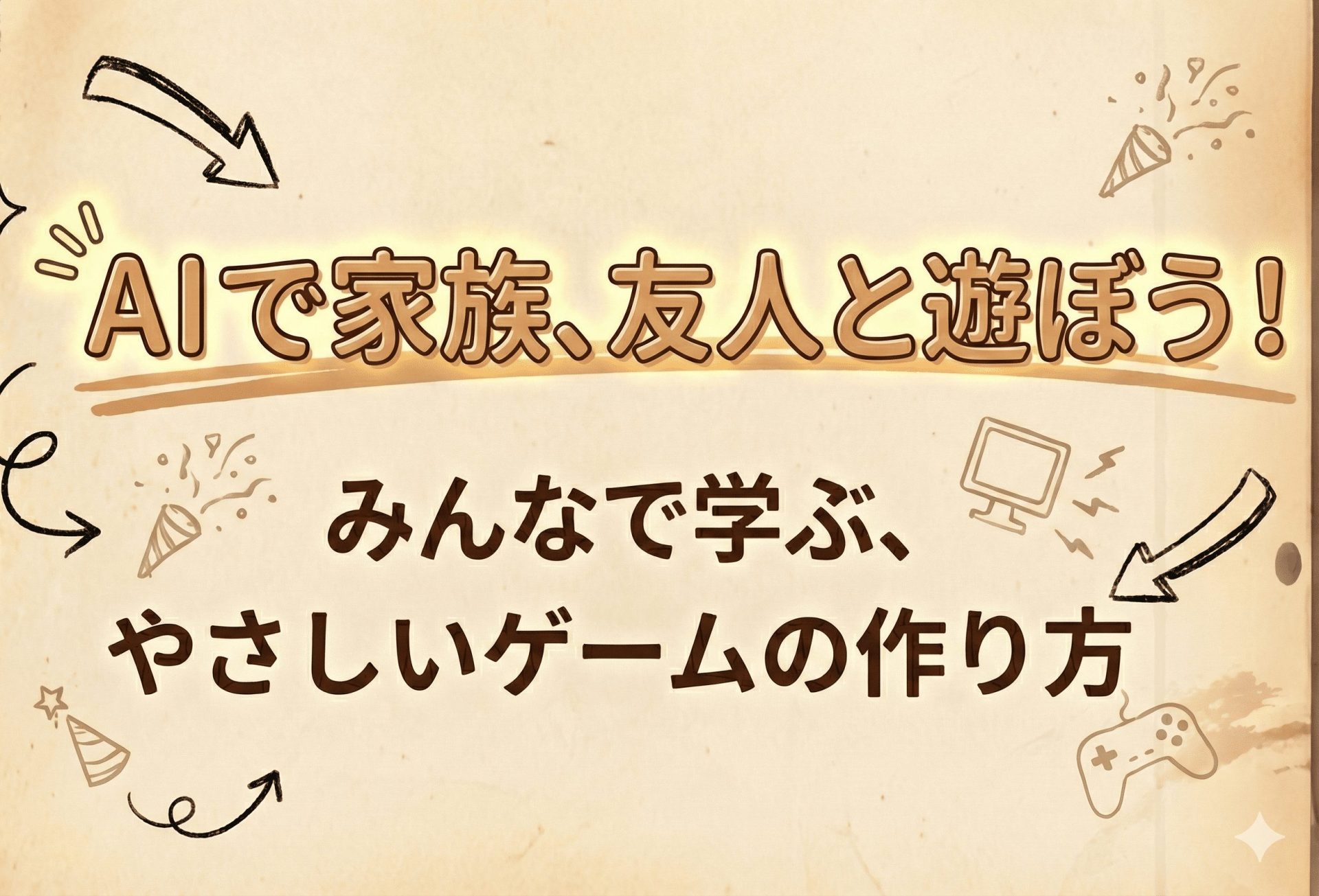 AIで家族、友人と遊ぼう！みんなで学ぶ、やさしいゲームの作り方